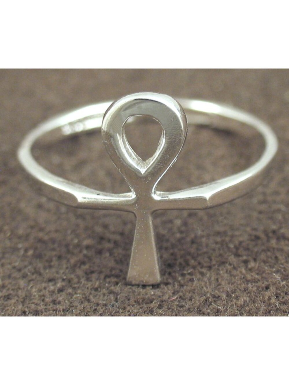 Vtg 1970s Espo Ankh Key of Life Ring 18K HGE NOS Size 3.75 Egyptian Revival
